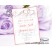 Hearts Wedding Invitation,Coral Hearts Wedding Invitation,( 18w)